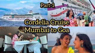 Cordelia Cruise Mumbai to Goa Part 1  Ayushi Jain Vlog  Payal Panchal  Cordelia Cruise [upl. by Gannon]