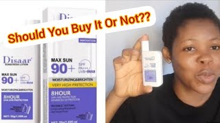 Disaar Sunscreen Lotion 90Spf water resistant Review  Why You Need Sunscreen disaarsunscreen [upl. by Josefina63]