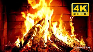 🔥 Cozy Fireplace 4K 12 HOURS Fireplace with Crackling Fire Sounds Fireplace Burning DAMOUS FIRE [upl. by Laddy]