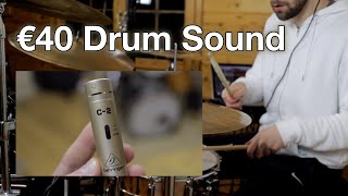 Budget €40 Drum Mic SetUP  Behringer C2 Stereoset [upl. by Teena]