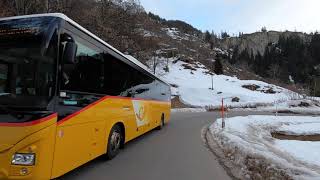 🇨🇭Driving In Switzerland  Wallis  Blatten To Brig  Feb 15 2021 [upl. by Aicatsue648]