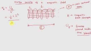 1213 ENERGY DENSITY OF A MAGNETIC FIELD [upl. by Rimidalg800]