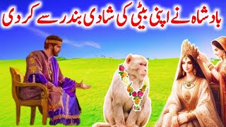 Badshah ny apni byti ki shadi bandr sy kr di  badshah or bandar ka waqya  waqya [upl. by Ki547]