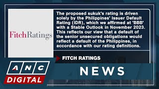 Fitch assigns BBB rating to PH Sukuk bonds  ANC [upl. by Einnoc]