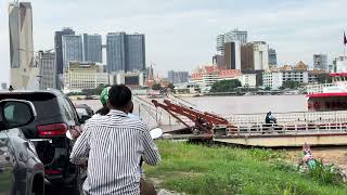 Beautiful morning the ferry to Phnom Penh city [upl. by Trev]