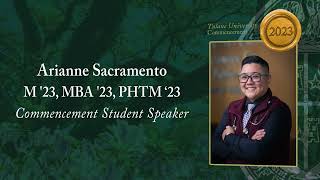 Arianne Sacramento 2023 Tulane University Commencement Student Speaker [upl. by Siri]