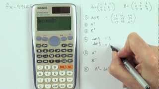 Matrix calculations using the Casio fx991ES PLUS calculator [upl. by Nikki751]