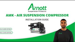 Arnott AMK Air Suspension Compressor Installation Video for MB GLClass X164 and MLClass W164 [upl. by Nannette983]