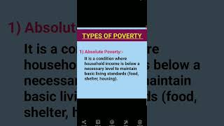 Types of Poverty  Indian Economy  ✍️ concepts basics macroeconomics [upl. by Lynnea]