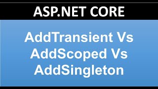 Understanding AddTransient Vs AddScoped Vs AddSingleton in ASPNET CORE [upl. by Trinetta119]