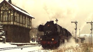 Winterzauber im Harz mit Dampflok 50 3708 Blankenburg  Thale [upl. by Luthanen]