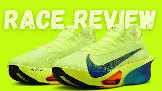 NIKE ALPHAFLY 3 Race Review [upl. by Leribag122]