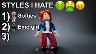 Roblox styles i hate [upl. by Euqinwahs]