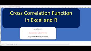 508 CCF Cross Correlation Function in Excel and R [upl. by Bensky]