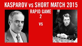 Kasparov vs Short Match 2015 Rapid Game 2 [upl. by Aramoix]