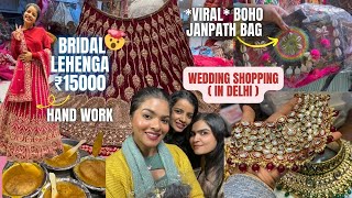 We got BRIDAL Lehenga under ₹15000 at Chandni chowk  Wedding Shopping in DELHI  Shalini Mandal [upl. by Enelav]