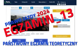 ✅❌Cały egzamin na prawo jazdy 2024❌✅ część 13  2024 kategoria B [upl. by Iphigeniah441]