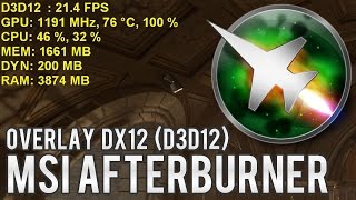 Tutorial Monitorando processador e placa de vídeo em jogos DirectX 12 com MSI Afterburner  Hwinfo [upl. by Nojel]