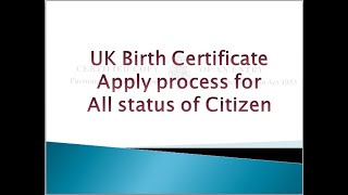 UK Birth Registration ProcessAll Status Citizen  International Student [upl. by Inobe]