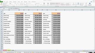 Excel unendlicher Kalender  Ferien Feiertage DOWNLOAD [upl. by Ikkiv347]