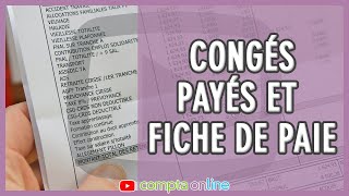 Congés payés et fiche de paie [upl. by Trebleht]