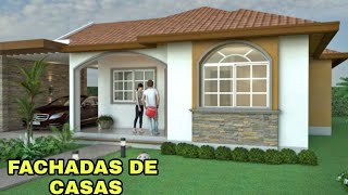 FACHADAS DE CASAS PEQUEÑAS MODERNAS Y ECONÓMICAS [upl. by Octavia22]