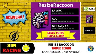 RESIZE RACCOON  LE TRIPLE ECRAN SANS SURROUND NVIDIA [upl. by Fonzie]