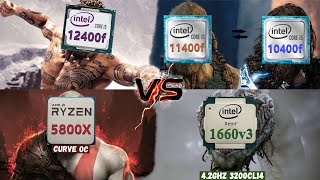 Нож в печень 12400f vs 5800x vs 10400f vs 11400f vs 1660v3 [upl. by Orazal74]