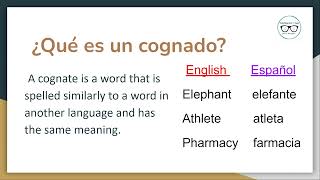 Cognados CognatesWhat are they and how can they be useful [upl. by Airbmac]