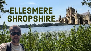 Ellesmere Shropshire  The Mere The Town Canal and Site of CastleTour and Explore [upl. by Nosaes]