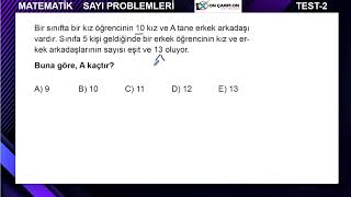 Sayı Problemleri Test 2 Soru 6 [upl. by Kuth819]