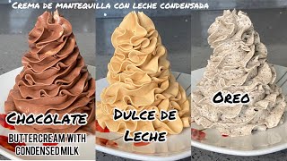 Crema de mantequilla con leche condensadaButtercream with condensed milk [upl. by Alisan]