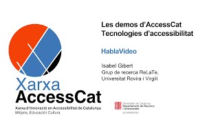 HablaVídeo aprenentatge de la pragmàtica lingüística i sociocultural  Demos AccessCat [upl. by Gwennie]