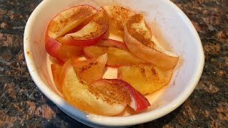 Microwave Cinnamon Apple Slices Recipe  Healthy Baked Apple Dessert  No Added Sugar Quick amp Easy [upl. by Toffey]