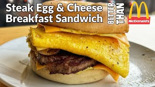 McDonalds Steak Egg and Cheese Breakfast Sandwich [upl. by Rape]