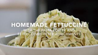 Fettuccine Pasta Recipe with the KitchenAid® Pasta Attachments [upl. by Anilrats]