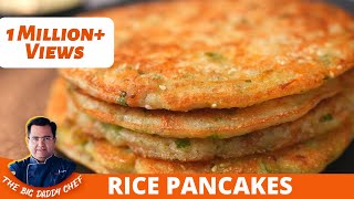 Easy Rice Pancakes Recipe For Tiffin  Healthy and Quick Breakfast Recipe  चावल और आलू का उत्तपम [upl. by Ispep]