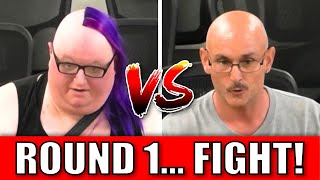 Woke PurpleHaired Trans Dude VS Based Dad Whos Had Enough REACTION [upl. by Glovsky]