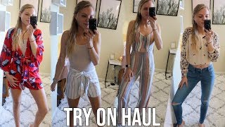 MASSIVE TRY ON HAUL Free People Express amp Madewell [upl. by Aitnohs]