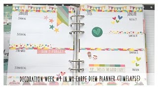 Decoration Week 4  Carpe Diem Planner Timelapse [upl. by Atinrahs]