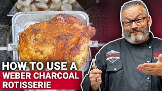 How To Use Weber Charcoal Rotisserie  Ace Hardware [upl. by Erdnaid]