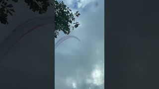 Red arrows practicing over Bournemouth airport planes flying fc24 planesflying [upl. by Amsed]