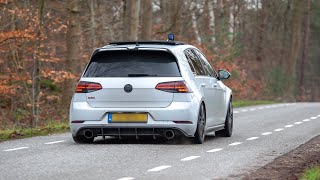 400HP TTE535 Volkswagen Golf 7 GTI  LOUD Accelerations Burnouts amp Revs [upl. by Eidnalem55]