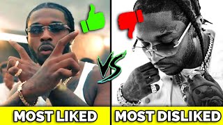 RAPPERS MOST LIKED VS MOST DISLIKED SONG [upl. by Hands288]