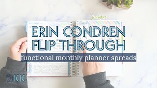 Erin Condren Functional Planner Flip Through How to Use a Monthly Planner to Organize and Simplify Y [upl. by Hebel110]