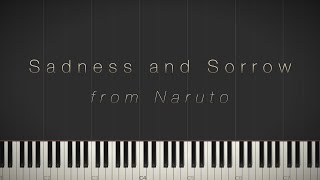 Sadness and Sorrow  Naruto \\ Synthesia Piano Tutorial [upl. by Niwde]