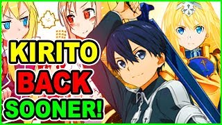 KIRITO BACK SOON  SWORD ART ONLINE 3 World Premiere 2018 SAO Season 3Alicization Arc [upl. by Porty]