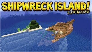 MINECRAFT 114  SHIPWRECK SURVIVAL ISLAND Dinnerbone Seed [upl. by Yl993]