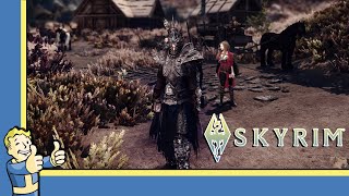 Skyrim SE in 2021  Resplendent Lich King Armor HDT  Dread Knight Greatsword [upl. by Yelehsa]