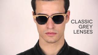 RayBan RB3016M Clubmaster Wood Ray Ban Sunglasses Review  VisionDirectAU [upl. by Banquer]